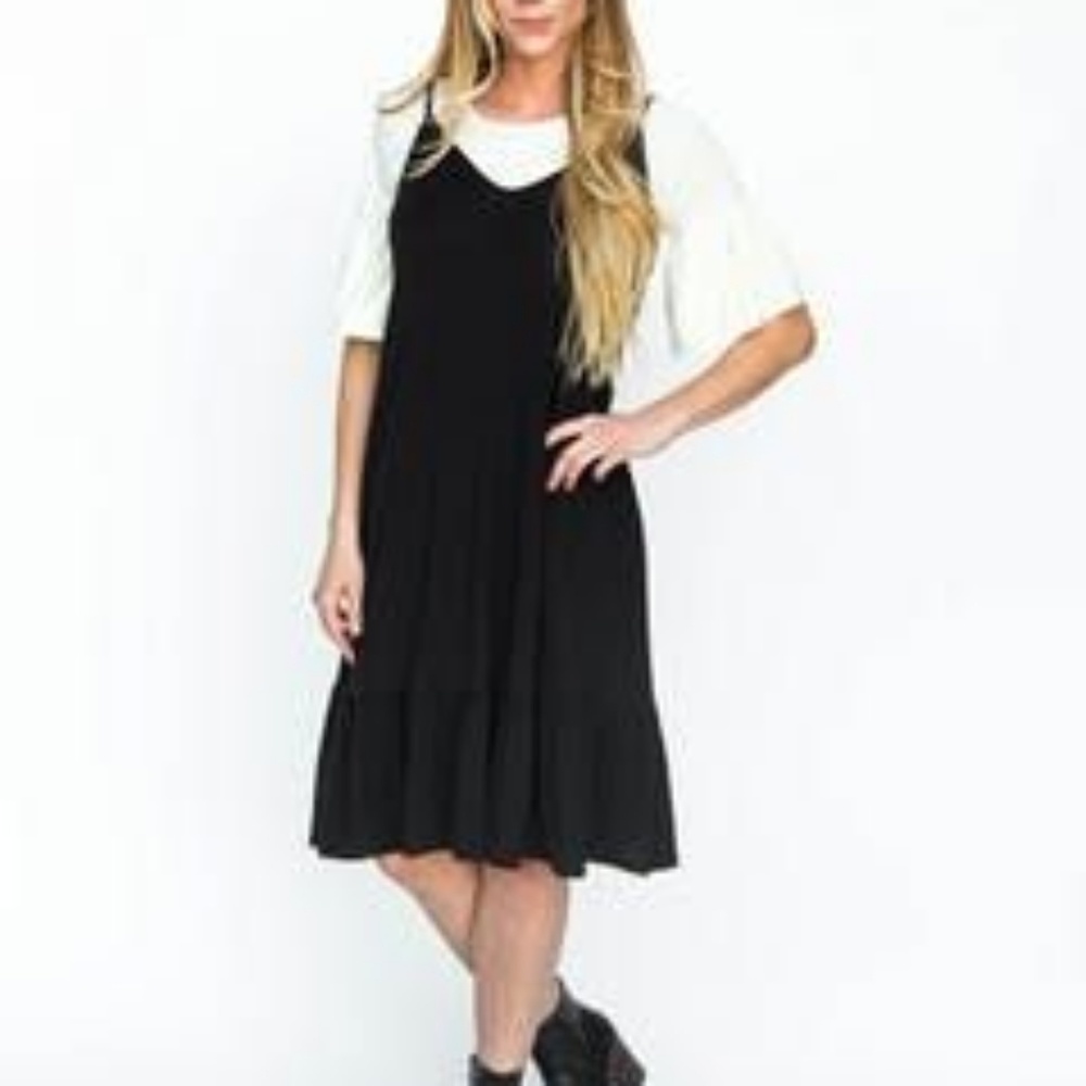 Agnes & Dora black slip dress NWT